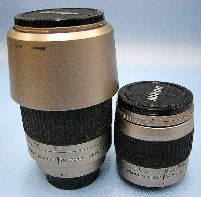 Nikon　レンズ　AF NIKKOR 28-80mm 1：3.3-5.6G+ 70-300 1：4-5.6G Wズームセット