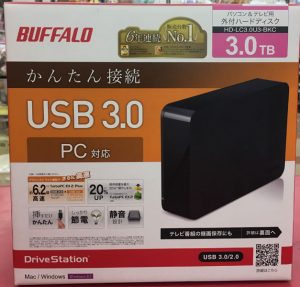 BUFFALO 外付けHDD HD-LC3.0TU3-BK入荷しました｜ ハードオフ三河安城店