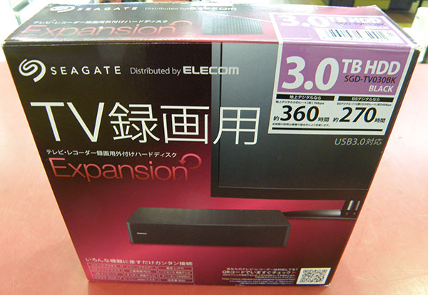 ELECOM  外付ＨＤＤ SGD-TV030BK｜ ハードオフ安城店